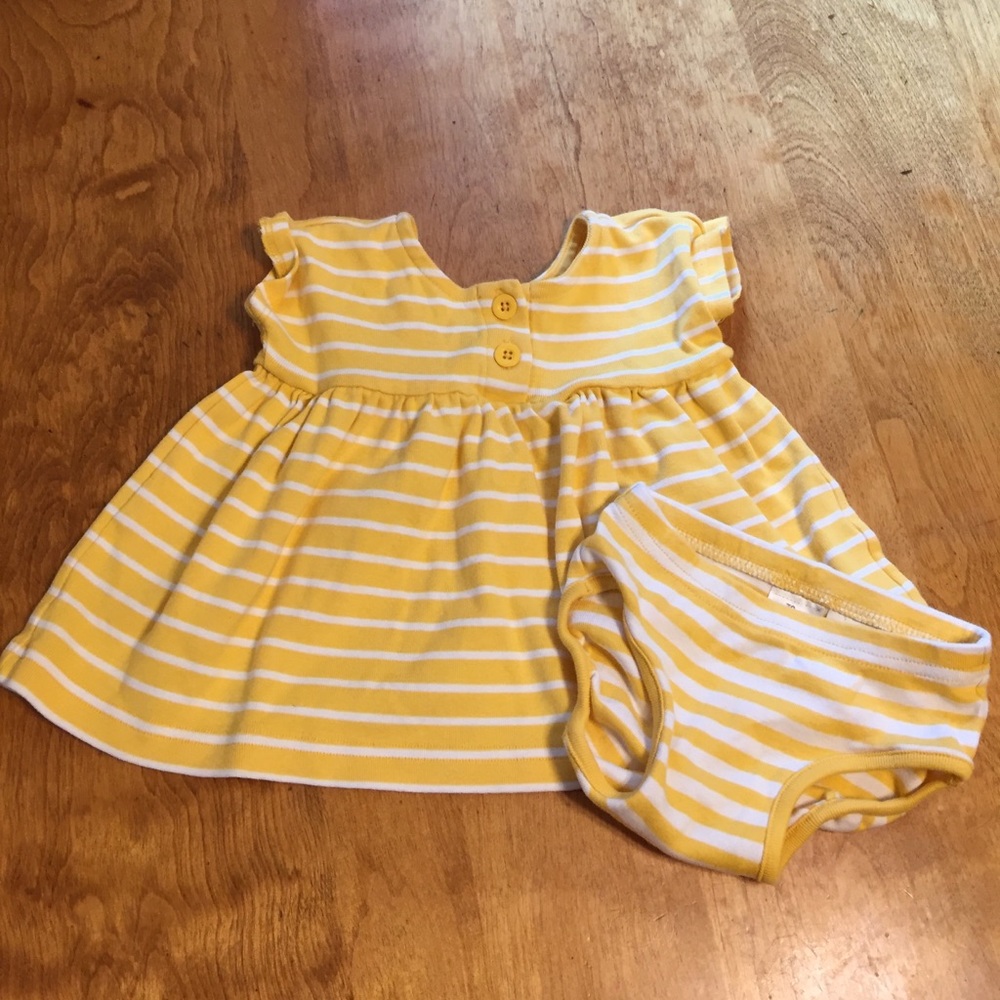 Hanna Andersson dress and bloomers size 6-12mo.